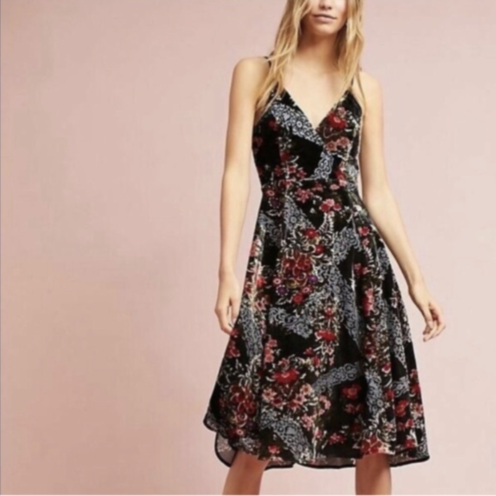 Anthropologie eri + ali velvet dress NWT